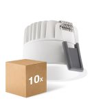 Mehrfachpackung 10x Ledvance LED-Spot Dunkellight Aluminium Weiß 8W 680lm 36D - 930 Warmweiß | Ausschnitt 68mm - IP44 - Höchste Farbwiedergabe - Dimmbar