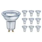 Lot 10x Ledvance Performance Spot LED Réflecteur GU10 PAR16 4.3W 350lm 120D - 827 Blanc Très Chaud | Équivalent 32W